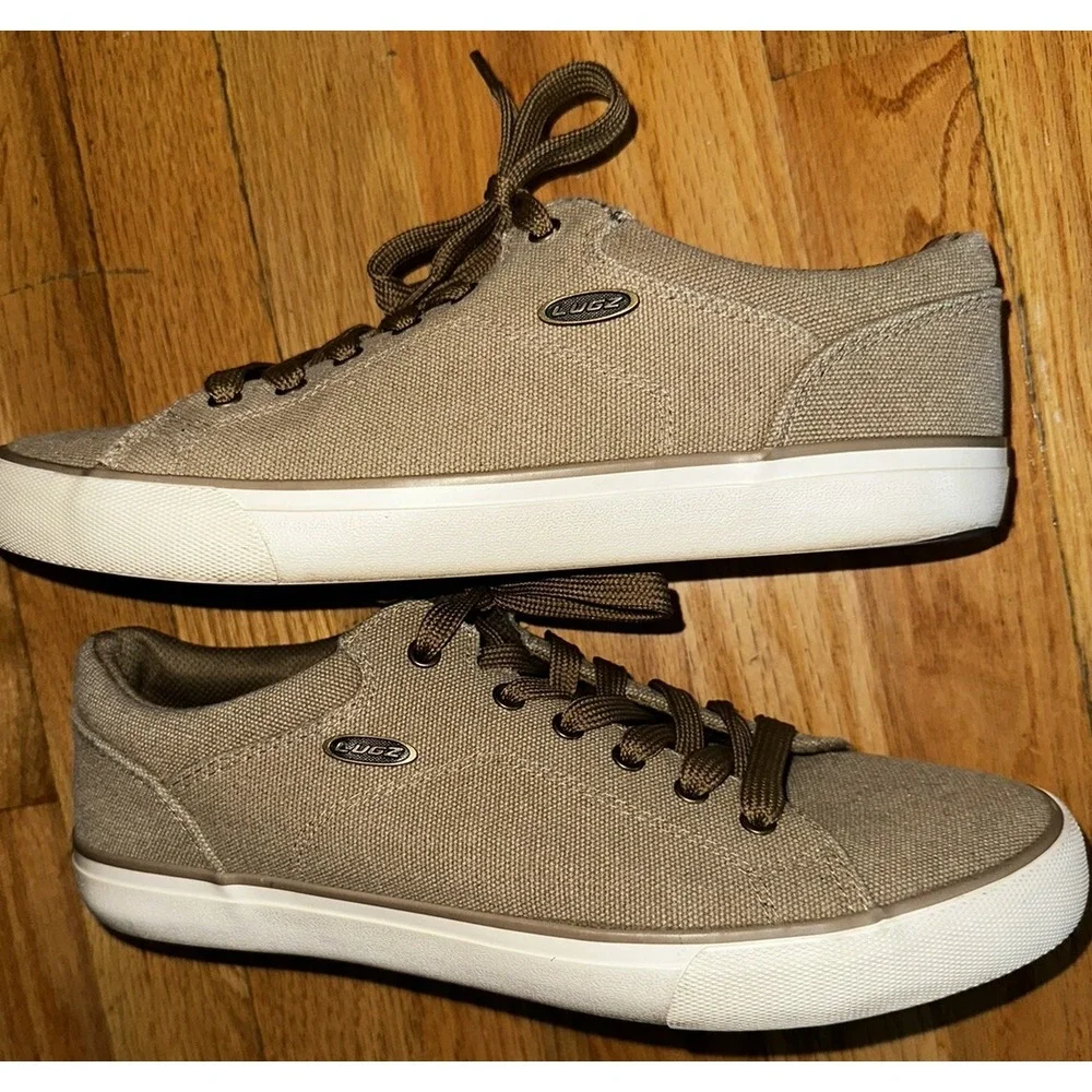Lugz men's brown size 9.5‎ skater shoes MREGELWHC-2910 Excellent Tan